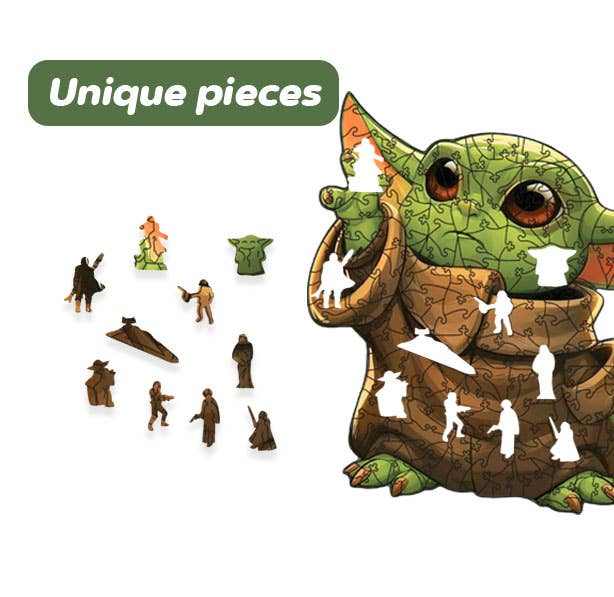 Max Woody™ – wholesale Pussel - Barn – Träpussel Vuxna & Barn Baby Yoda L Storlek 185 st1