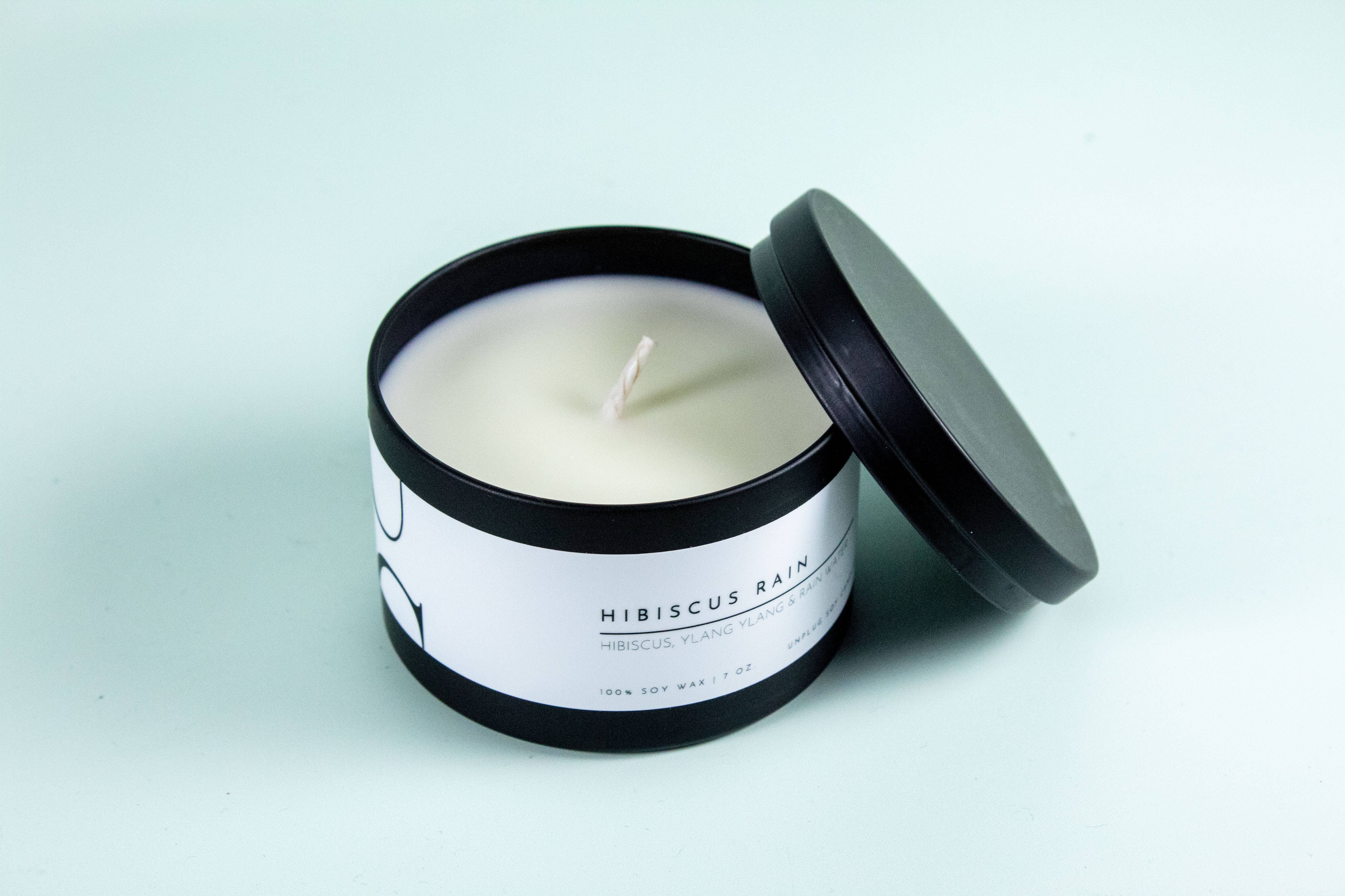 Unplug Soy Candles - Wholesale Travel Candles - Matte Black Travel Tin Soy Candle