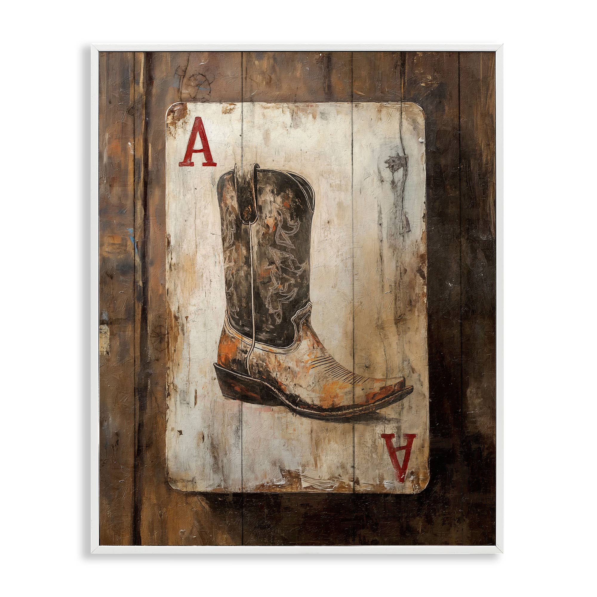 Stupell Industries - Wholesale Wall Sign - Western Rustic Playing Card - Framed Wall Art21
