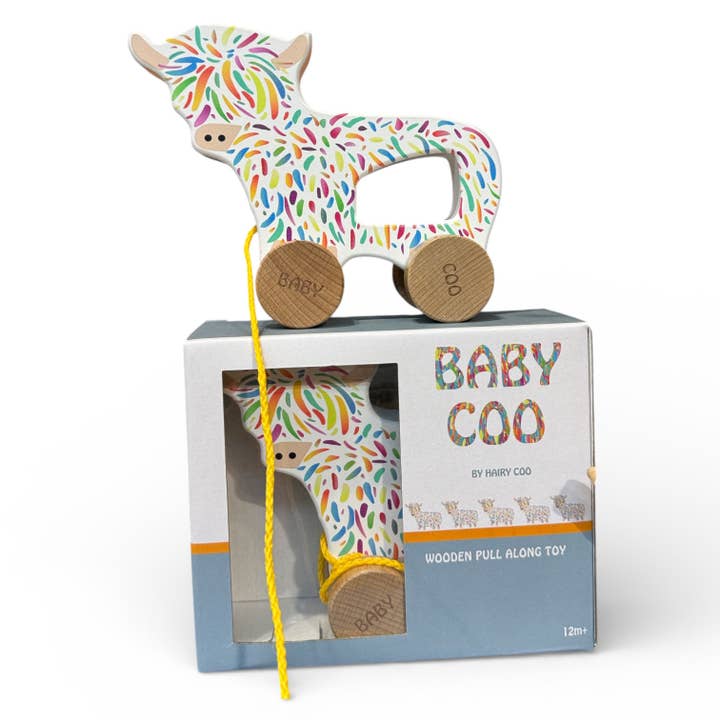 Baby Coo Pull Along for wholesale by Hairy Coo