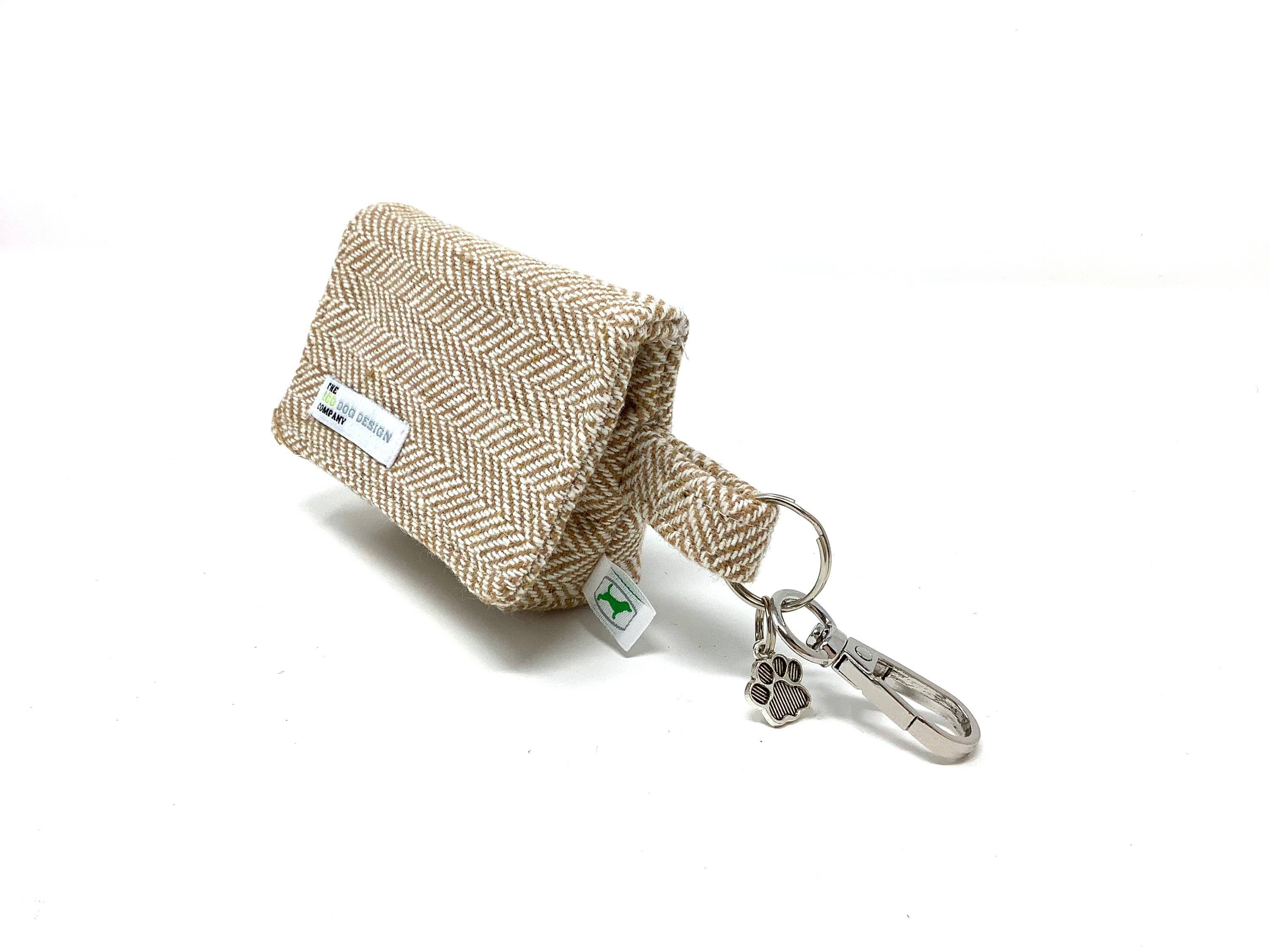 EcoDogDesigns – wholesale Pet poo bag dispenser – Beige Tweed Dog Pouch, Dog Treat Pouch/ Waste Bag Carrier.1