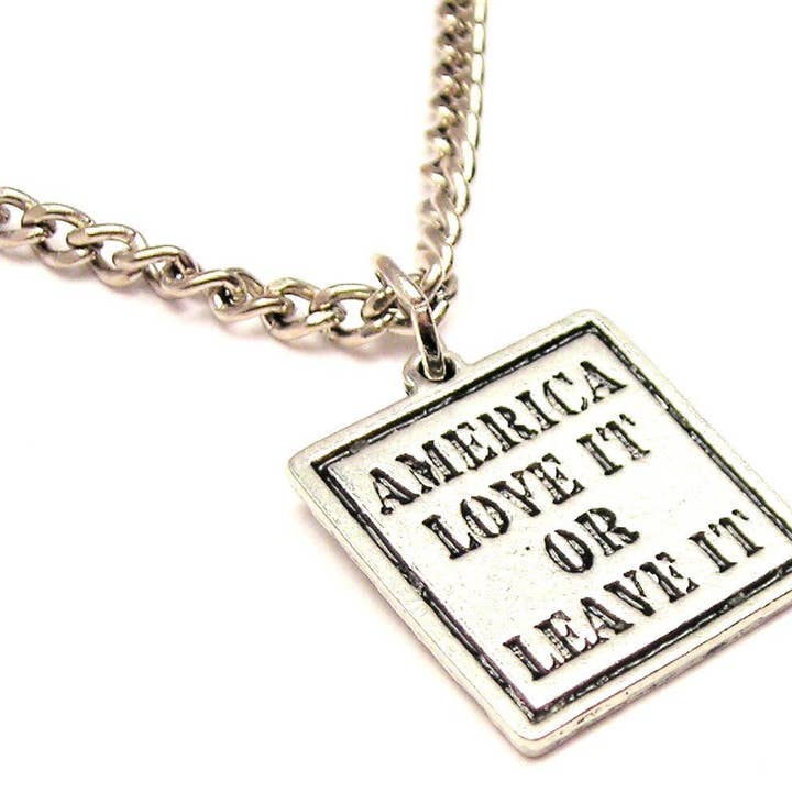 Amerika elsker det eller lade det enkelt Charm halskæde for engroshandel hos Chubby Chico Charms