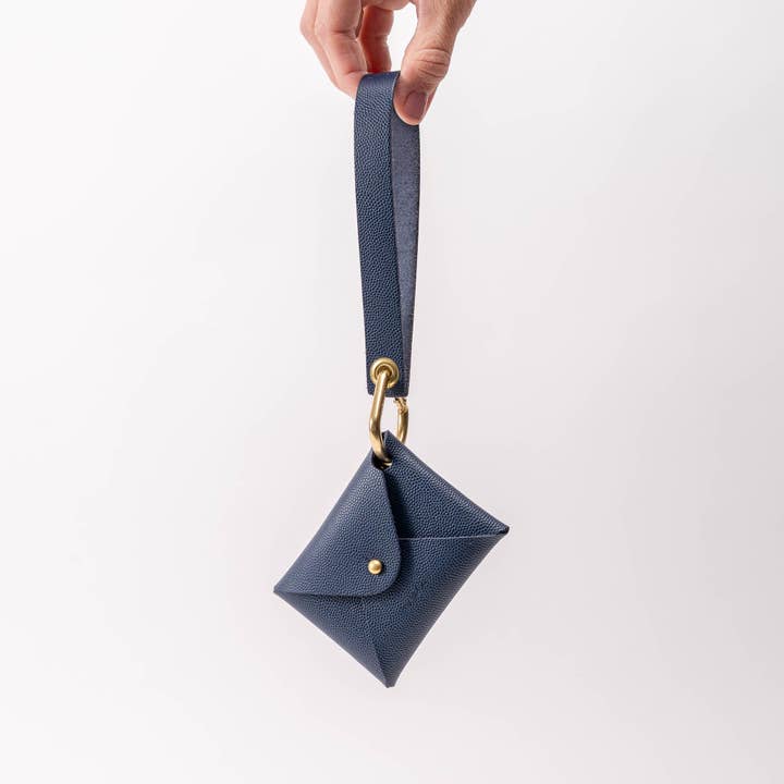 Avryn Co. - Wholesale Wallet - Women's - Midnight Blue Pebbled Leather Wristlet Wallet Set1