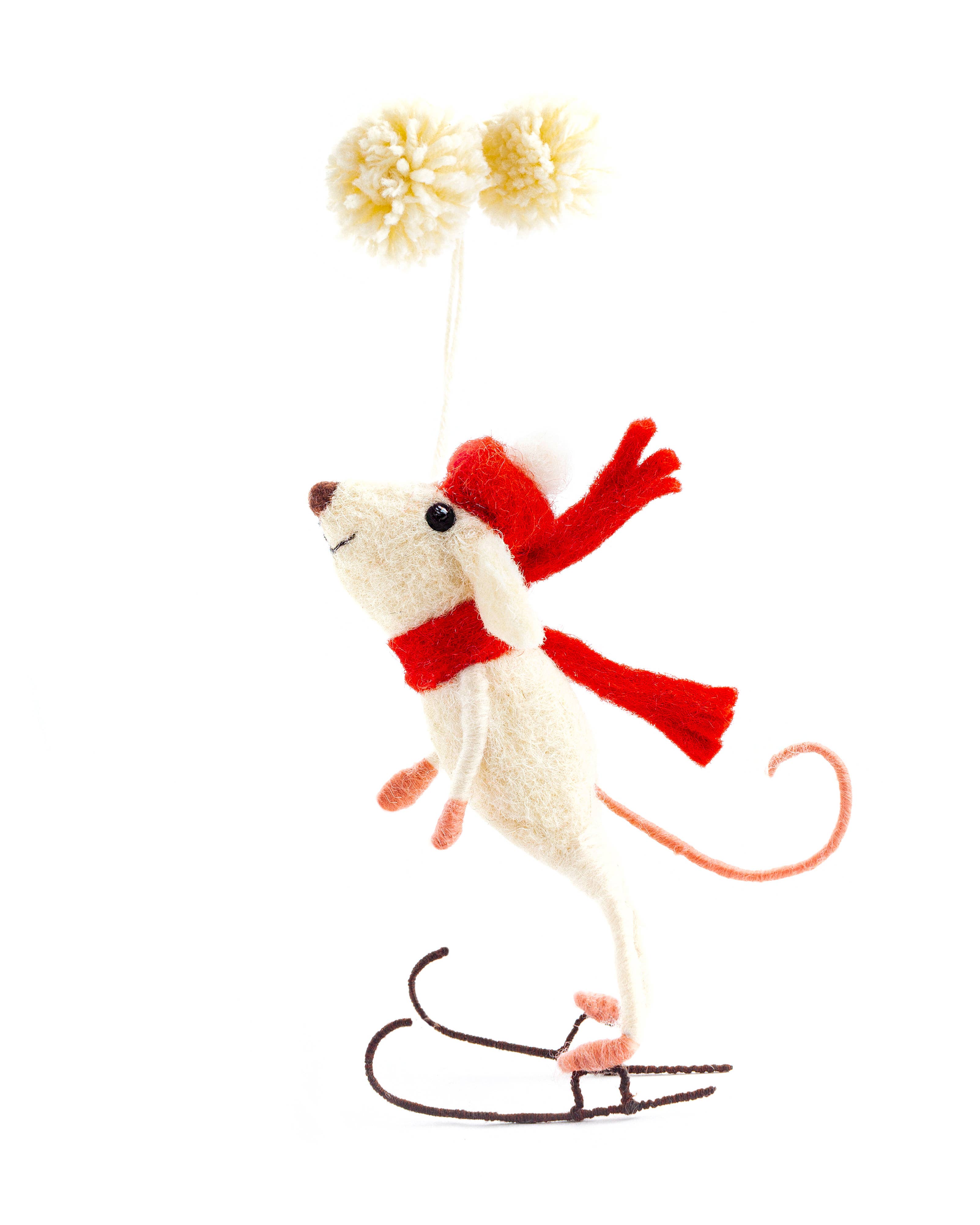 Sew Heart Felt – wholesale Christmas decoration – Skater Mouse Christmas Decoration
