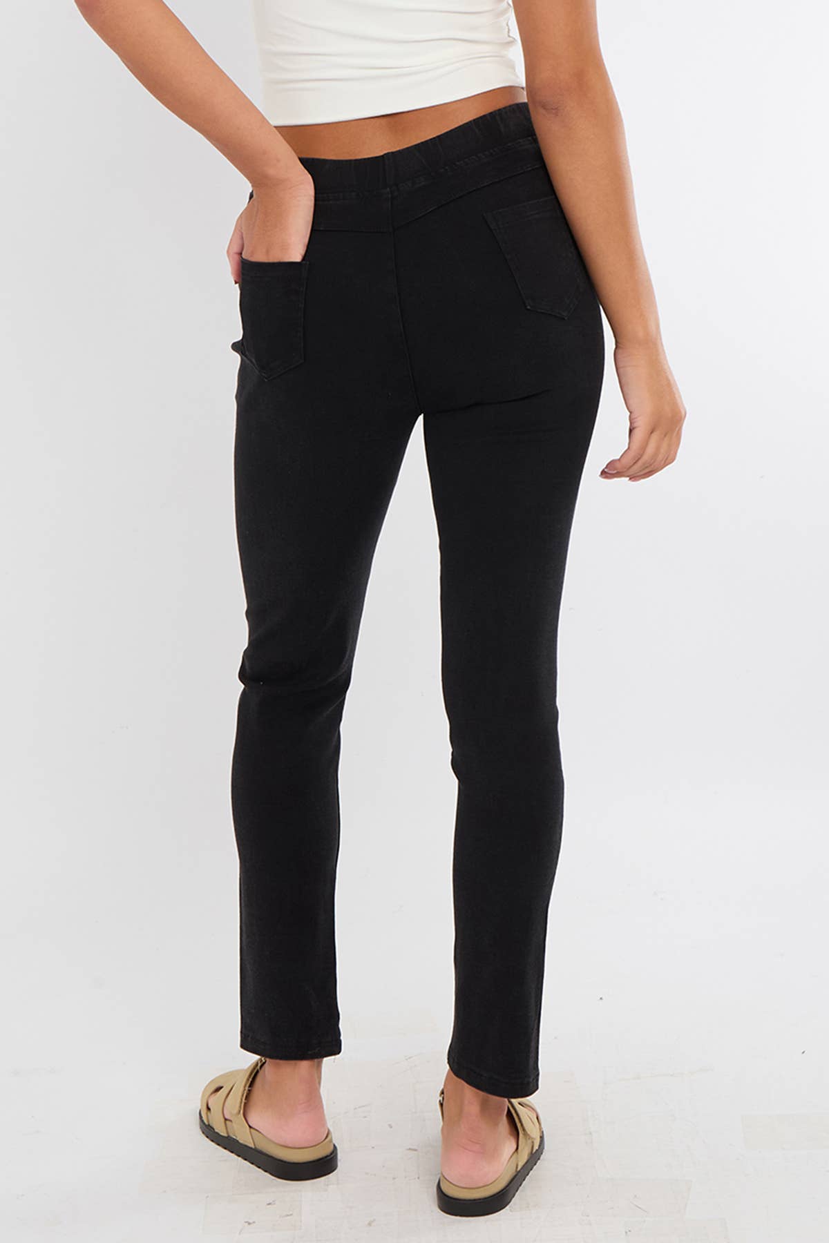 Superbia - Wholesale Pants - Women's -  High Waist 4 way Pull-on Stretch Stone Wash Magic Jeggings4