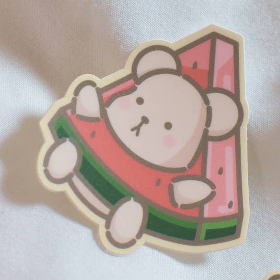 Watermelon Taro Sticker for wholesale by Wonki Studios