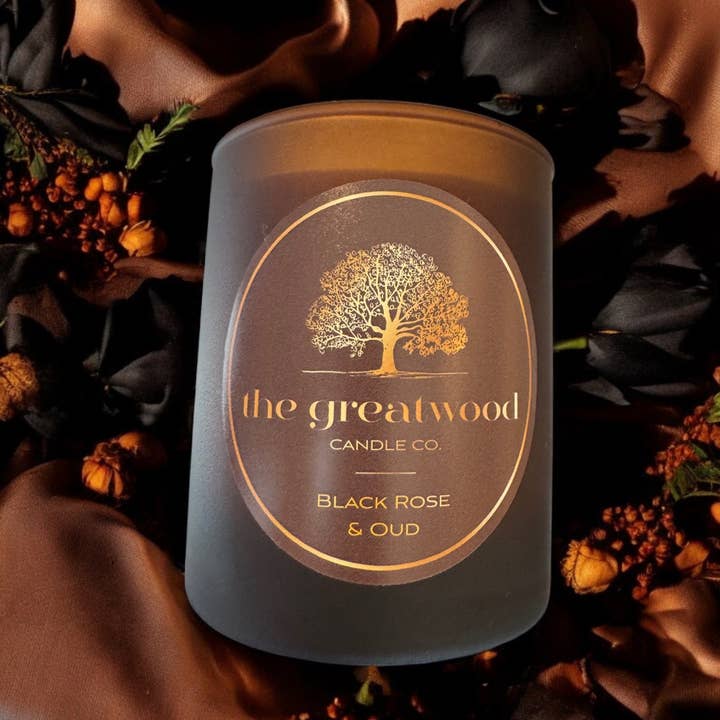 Black Rose & Oud 30cl Candle for wholesale by The Greatwood Candle Co.