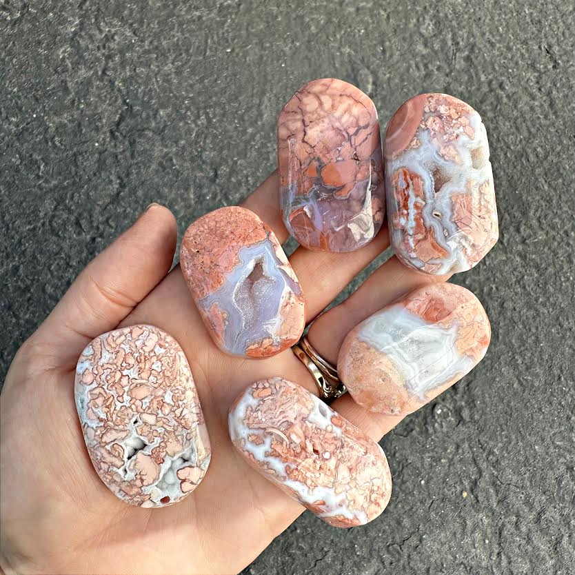 The Crystal Tabby - Wholesale Spiritual Stone/Crystal - Cotton Candy Agate Tiny Palms 1