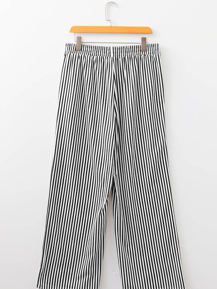 FASHION BLVD - Wholesale Pants - Women's - FB Stripe High Waist Pocketed Pants2