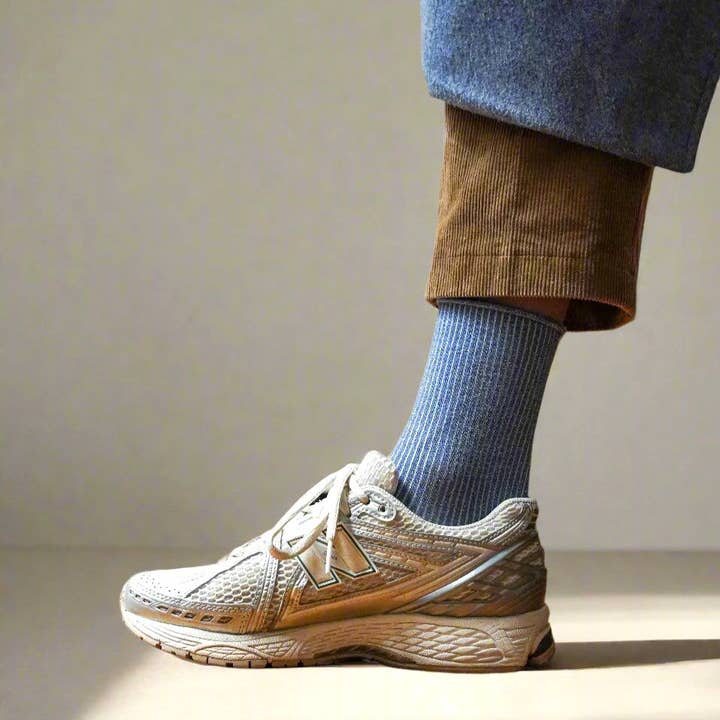 KLUE Glitter Lurex socks in eco-friendly Lyocell | Mineral Blue for wholesale by KLUE