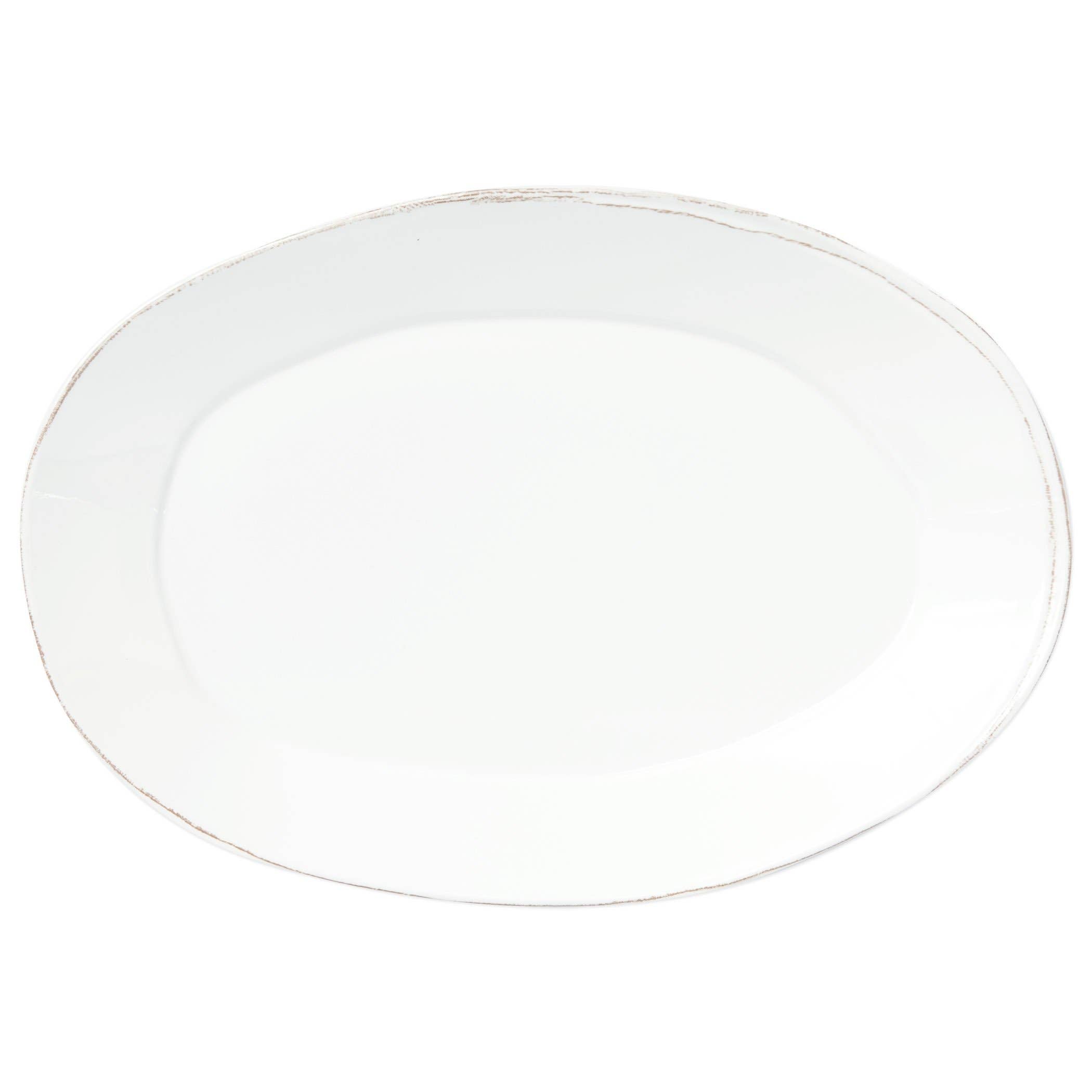 VIETRI Inc. - Wholesale Platter - Melamine Lastra White Oval Platter0