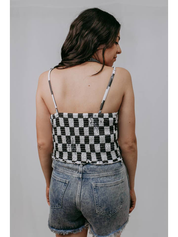 MK629 Checkered Corset for wholesale on Faire