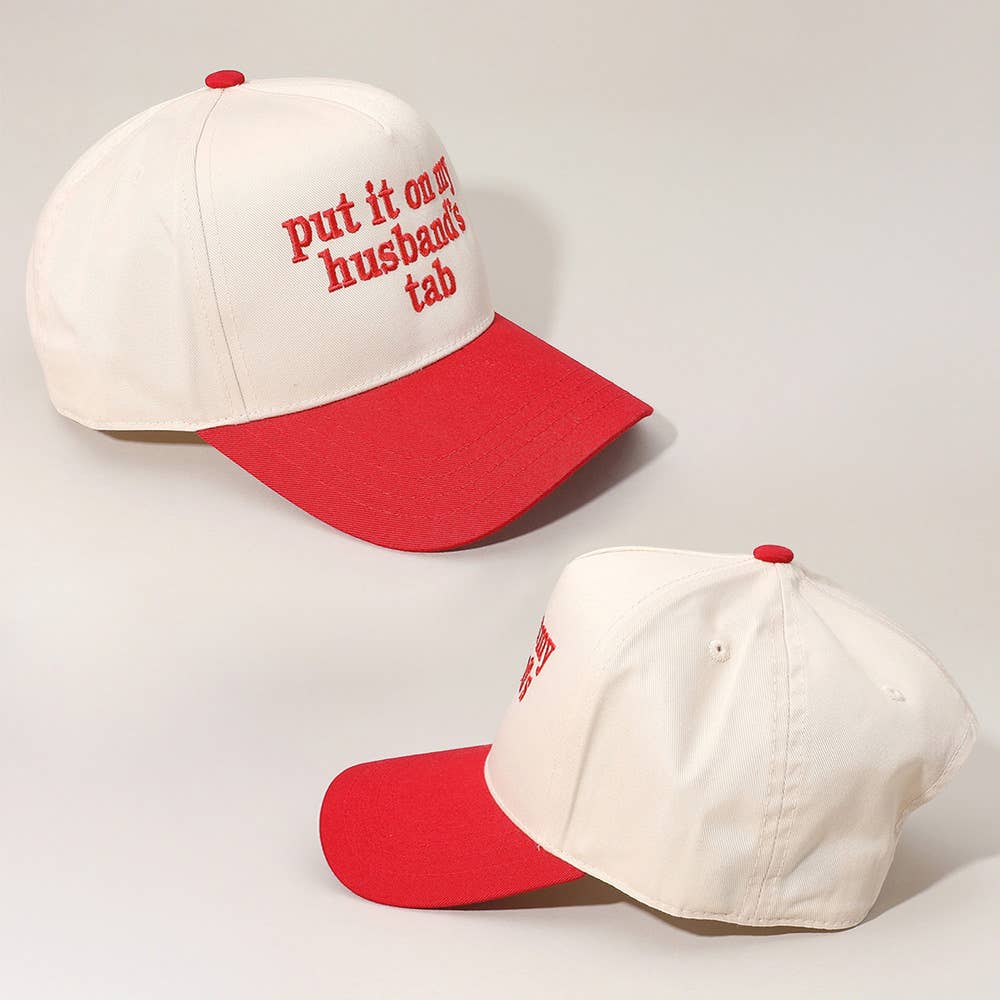 Sensibling Corp. - Wholesale Baseball Cap - Women's - PUT IT ON MY HUSBANDS TAB Embroidered Baseball Cap9