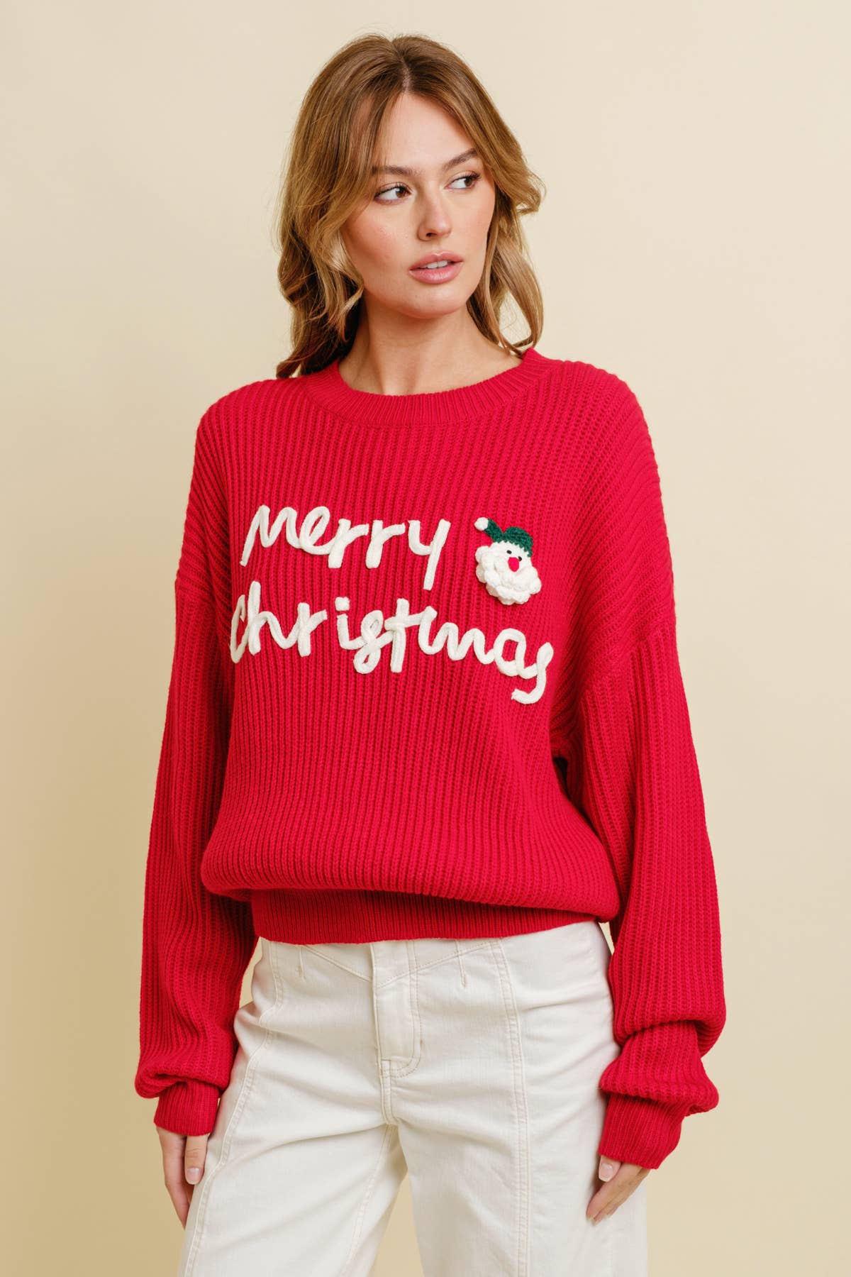 Cloud Ten - Wholesale Knit Sweater - Women's - CSW13483 - MERRY CHRISTMAS HOLIDAY SWEATER16