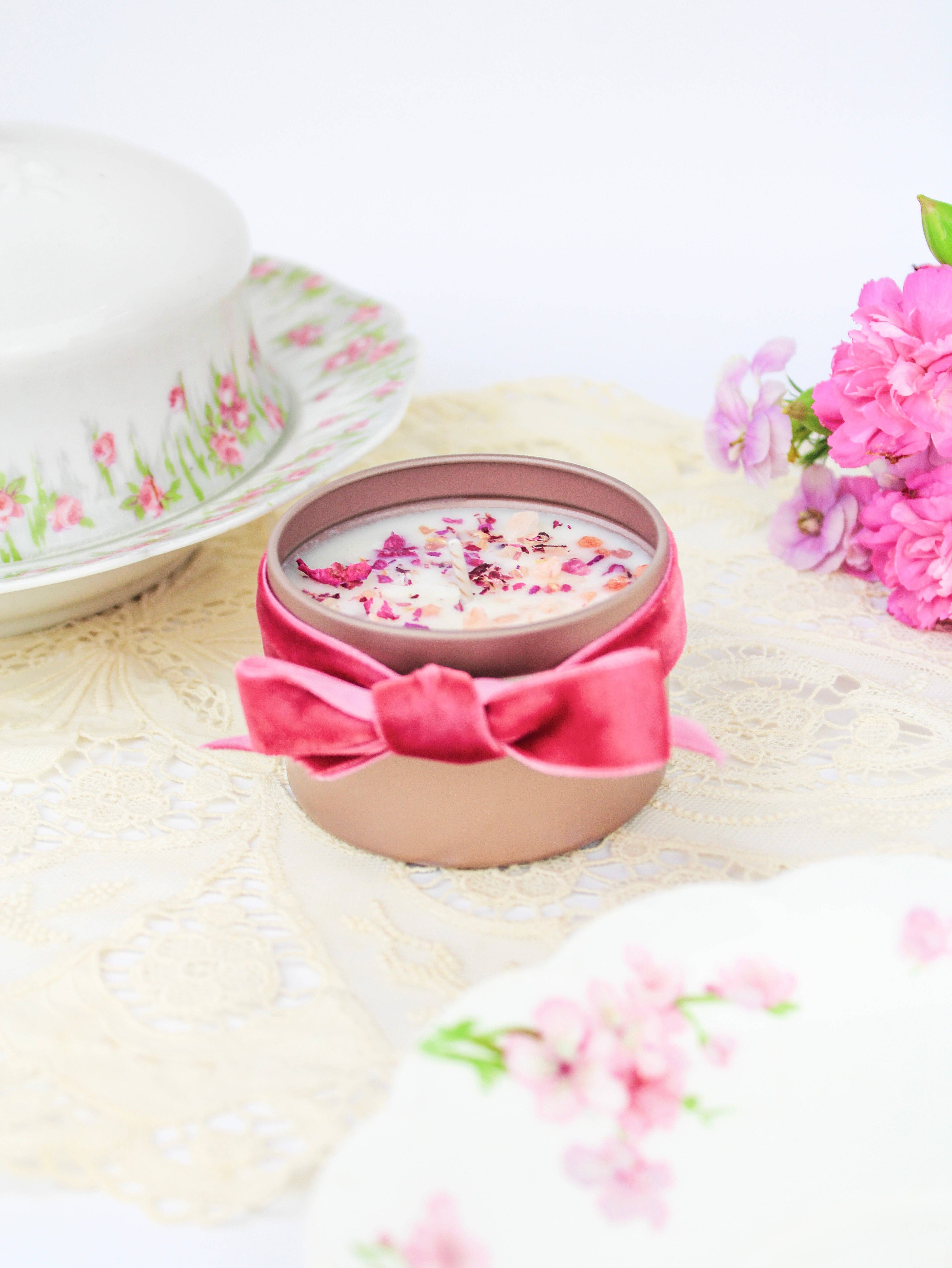 Ash & Rose - Wholesale Jar/Filled Candle - Unlabeled 4 oz Botanical Soy Wax Candles - Party Favors, Wedding, Birthday, Bulk Gifts, White Label, Customizable, Handmade12