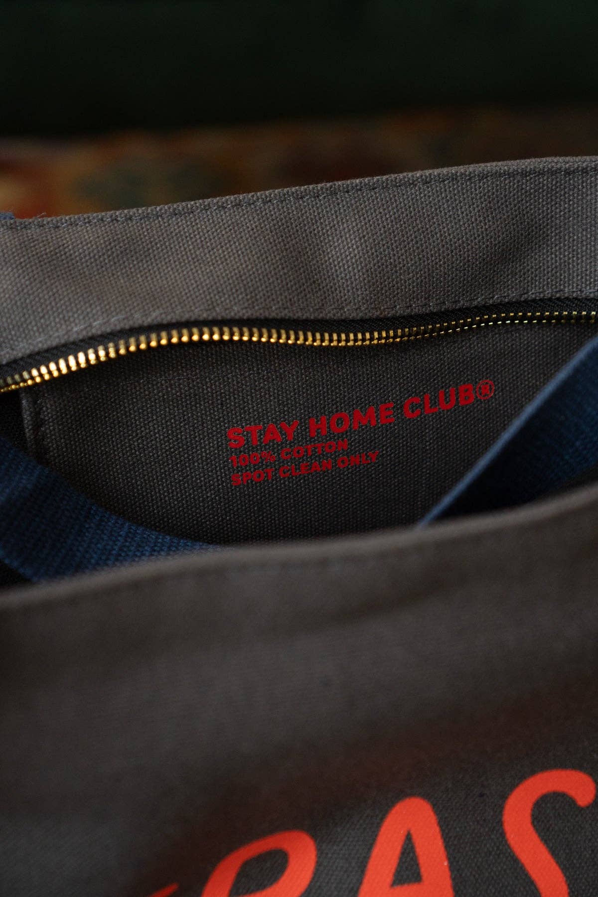 Stay Home Club - Wholesale Tote Bag - Unisex - Trash Bag (Raccoon) Big Zip Tote | Huge Zippered Canvas Tote9