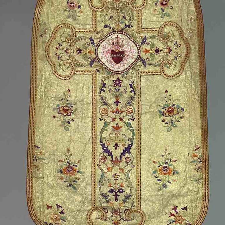 Antique Vietnamese Catholic Sacred Heart Cross Design for wholesale by The Niger Bend