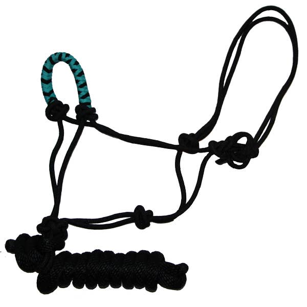Smart Horse Gear - Wholesale Horseback Riding Gear - Two Tone Nose Rope Halter w/ 8' Detachable Lead3