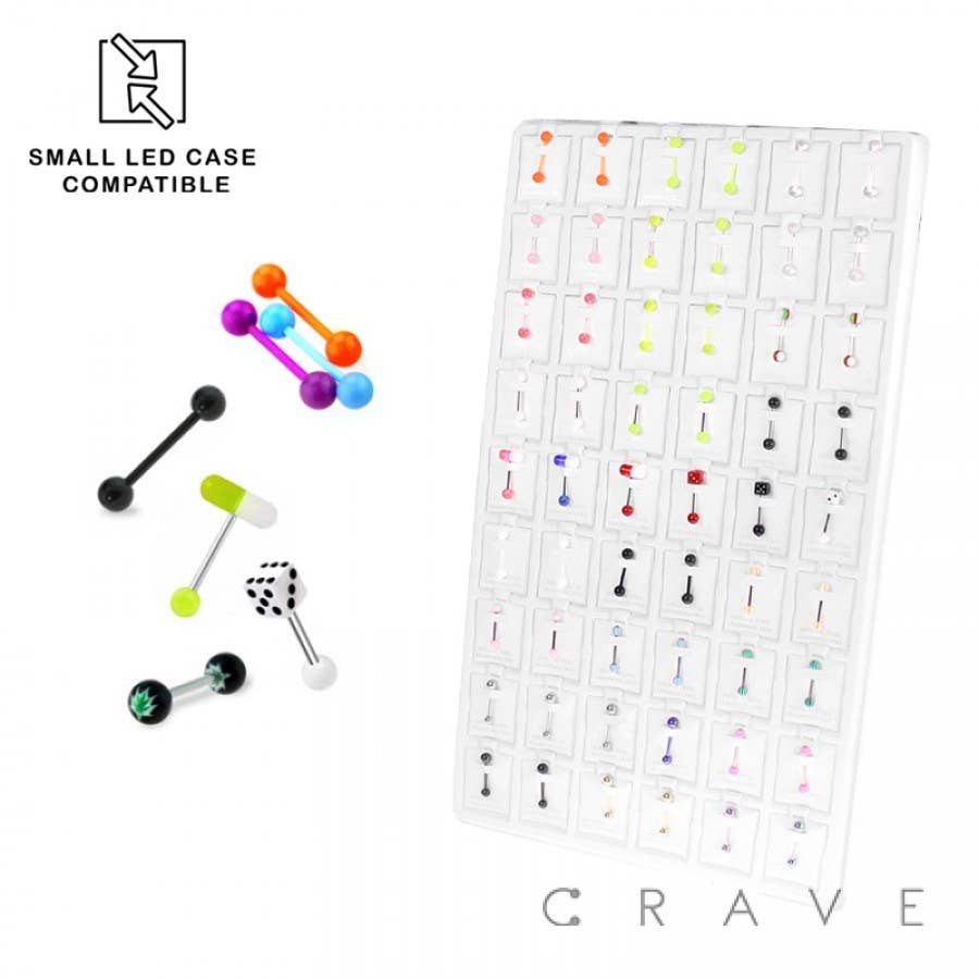 CRAVE – wholesale Jewellery stand & display – 54 PCS OR 72 PCS OF ASSORTED BODY JEWELRY TRAY0