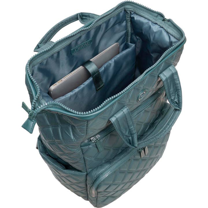 Magid – Mochila - Mulher por atacado – Mochila Quadrada para Portátil Joan & David Acolchoada em Nylon com Padrão de Diamante