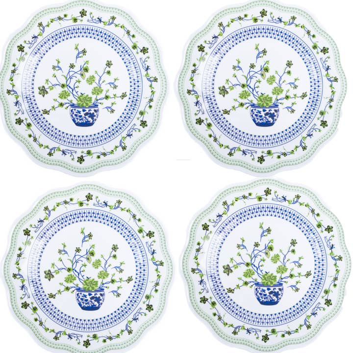 The Enchanted Home - Wholesale Dinnerware Set - Floral Cache Pot Melamine Dinnerware Collection