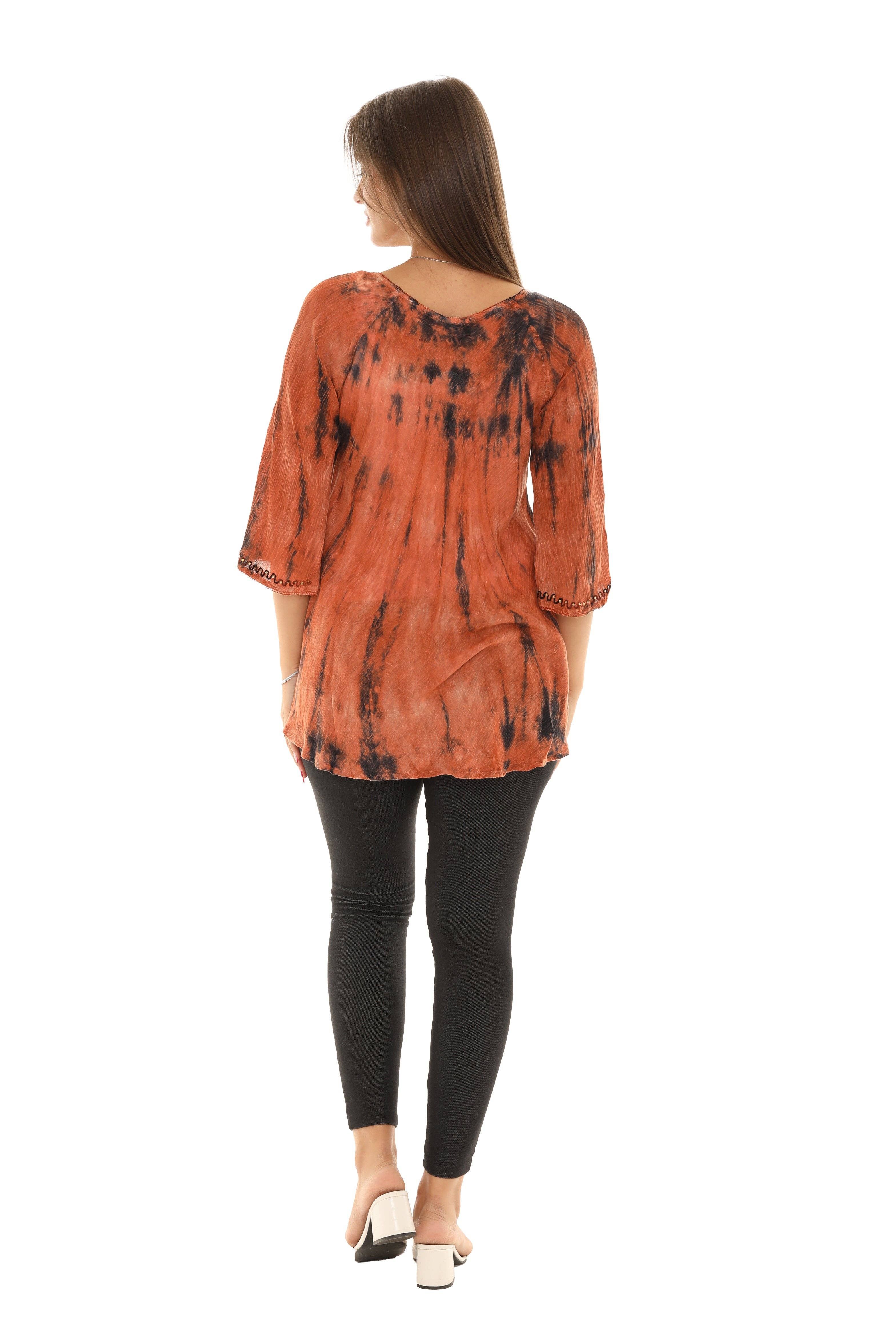 Shoreline Wear. INC – wholesale Tunic – Women’s – Tie-Dye Tiger Print Rayon Tunic7