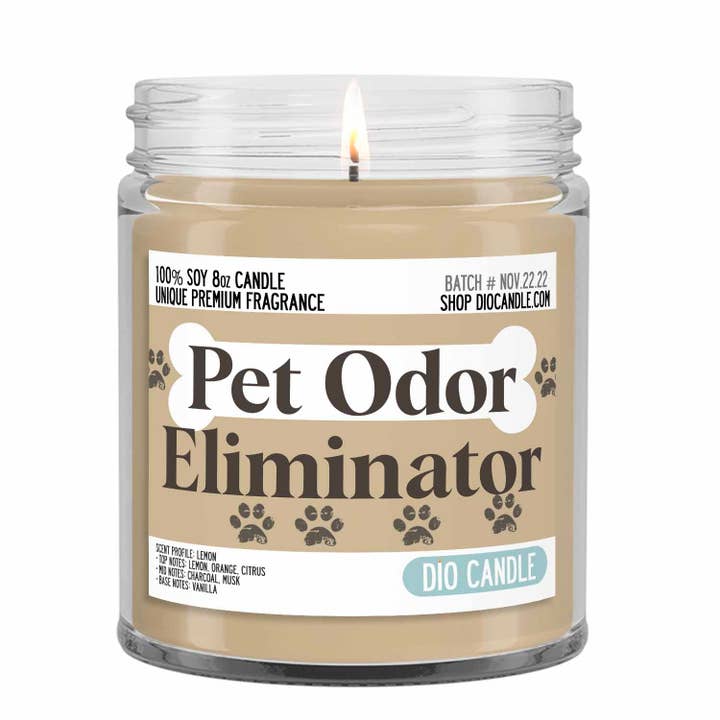 Dio Candle Company - Wholesale Jar/Filled Candle - Pet Odor Deodorizer Candle - Limited Qty Avail1