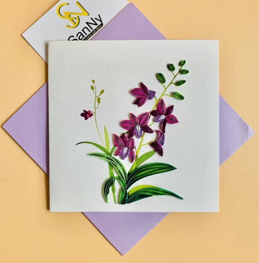 Quince Fables - Wholesale Everyday Greeting Card - Flower Garden Quilling Card 🪡1