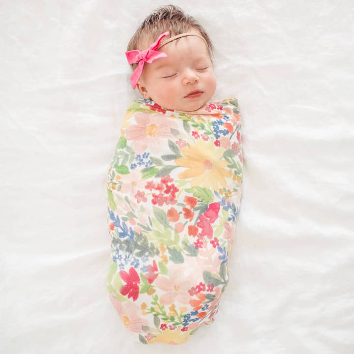 Knit Swaddle Blanket - Lark for wholesale by Copper Pearl