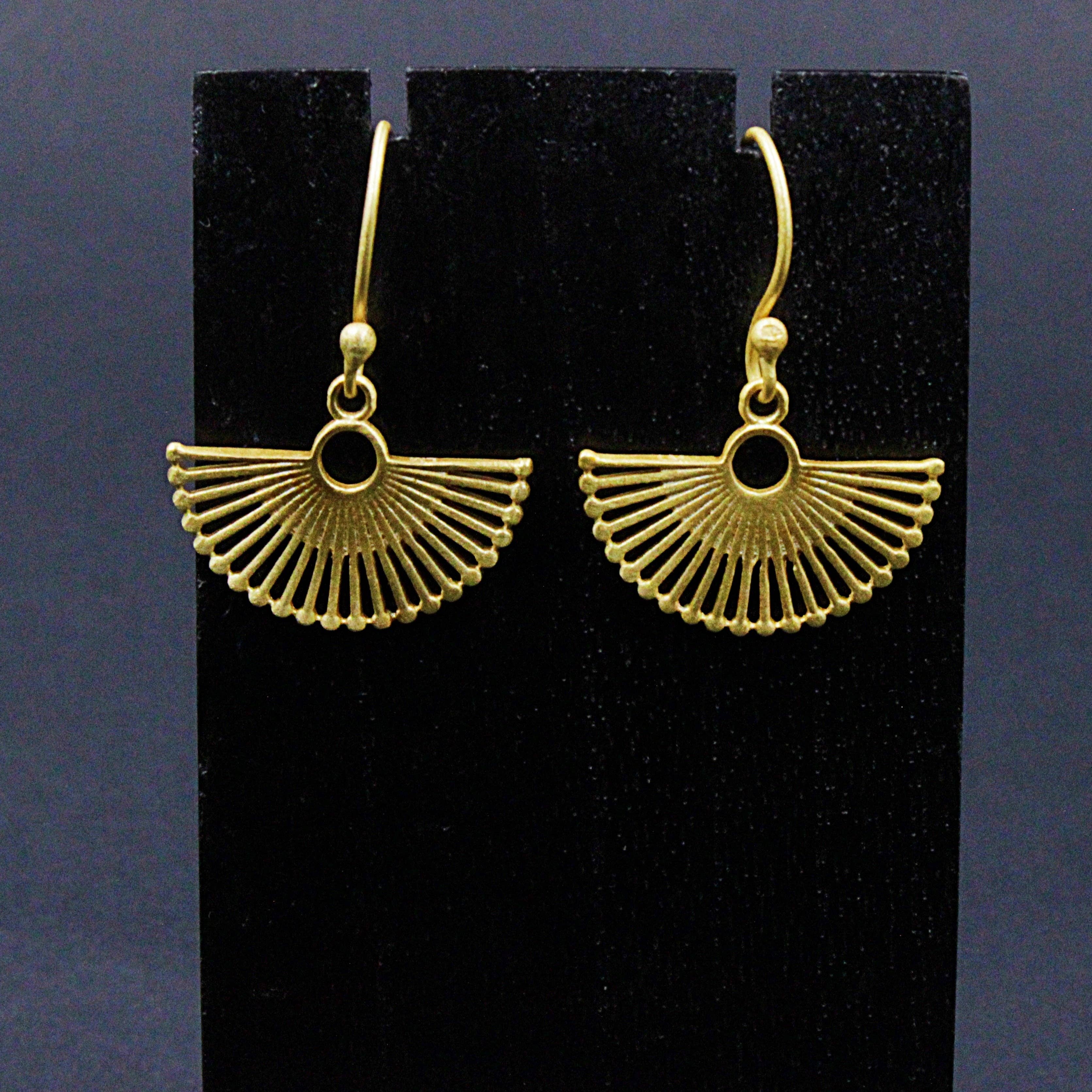 LA MAR - Vente Boucles d'oreilles pendantes - Boucles d'oreilles ROULETTE de design plaquées or0