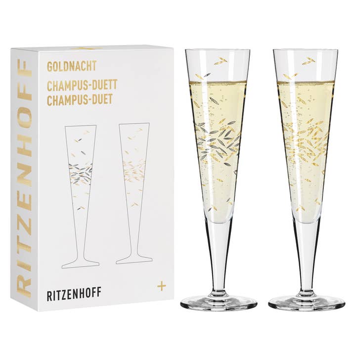 Goldnacht Champus set van 2 (promotie!) voor wholesale door Ritzenhoff