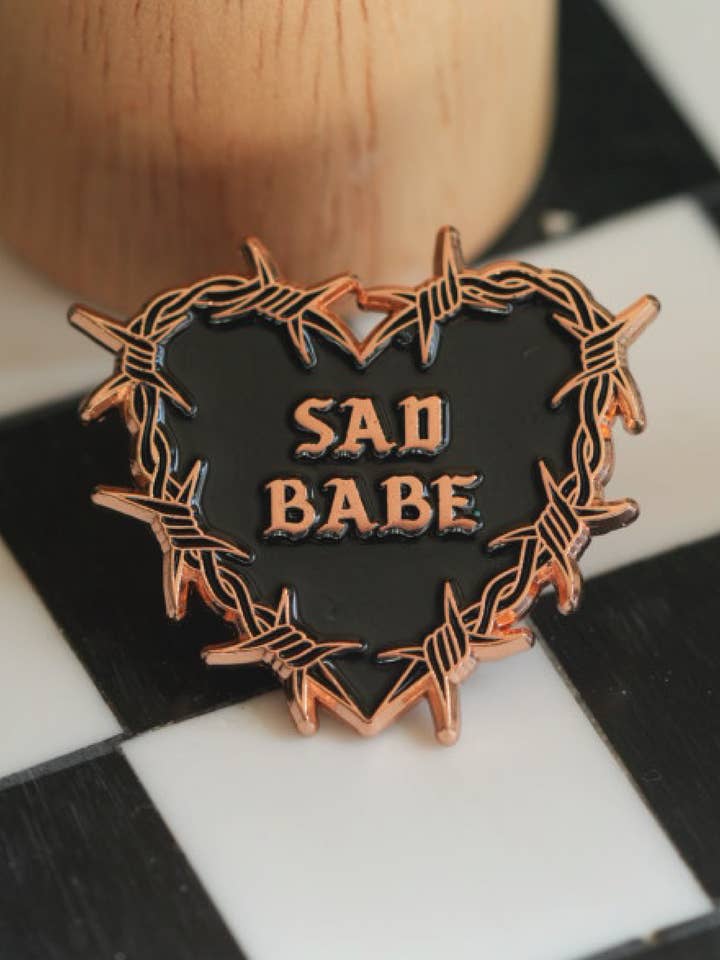 Sad Babe Pin for wholesale by Moxxie