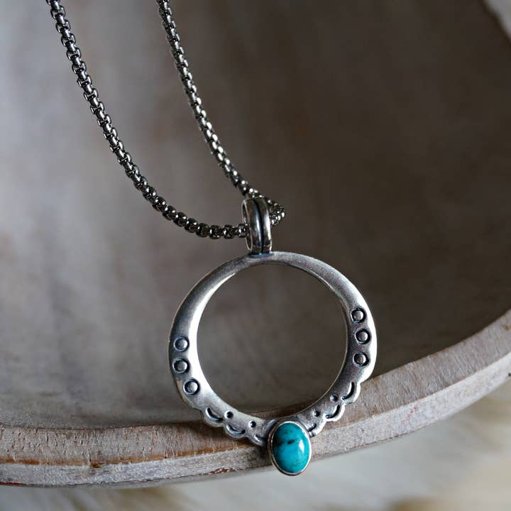 Moongate Turquoise Necklace for wholesale by Sowell Jewelry