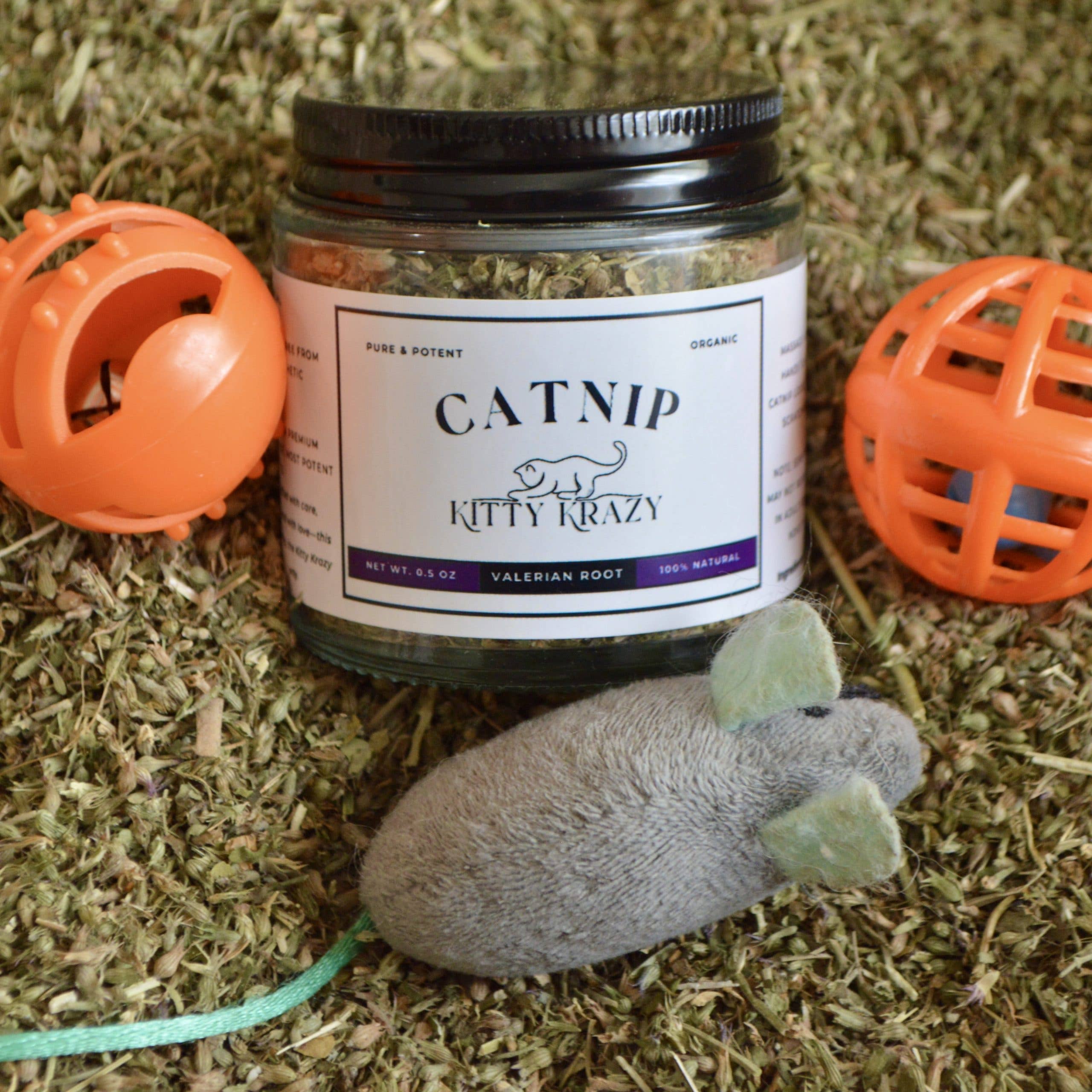 Kitty Krazy - Wholesale Catnip - Kitty Krazy Valerian Root Top-Shelf Catnip Blend 0.5 OZ2