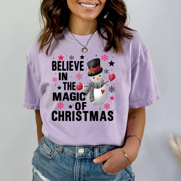 Believe In The Magic Of Christmas - Bella Canvas for wholesale by LA Shirt Company
