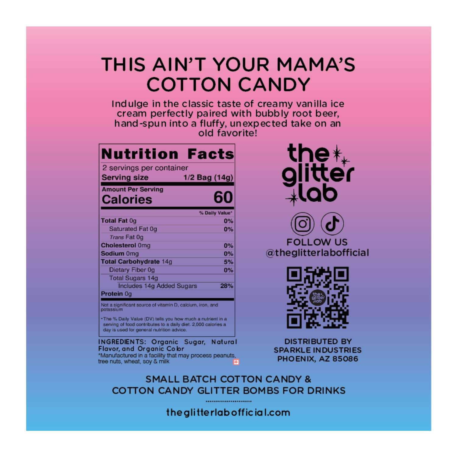 The Glitter Lab – Engroshandel Candyfloss – Root Beer Float gourmet skumfidus - små partier2