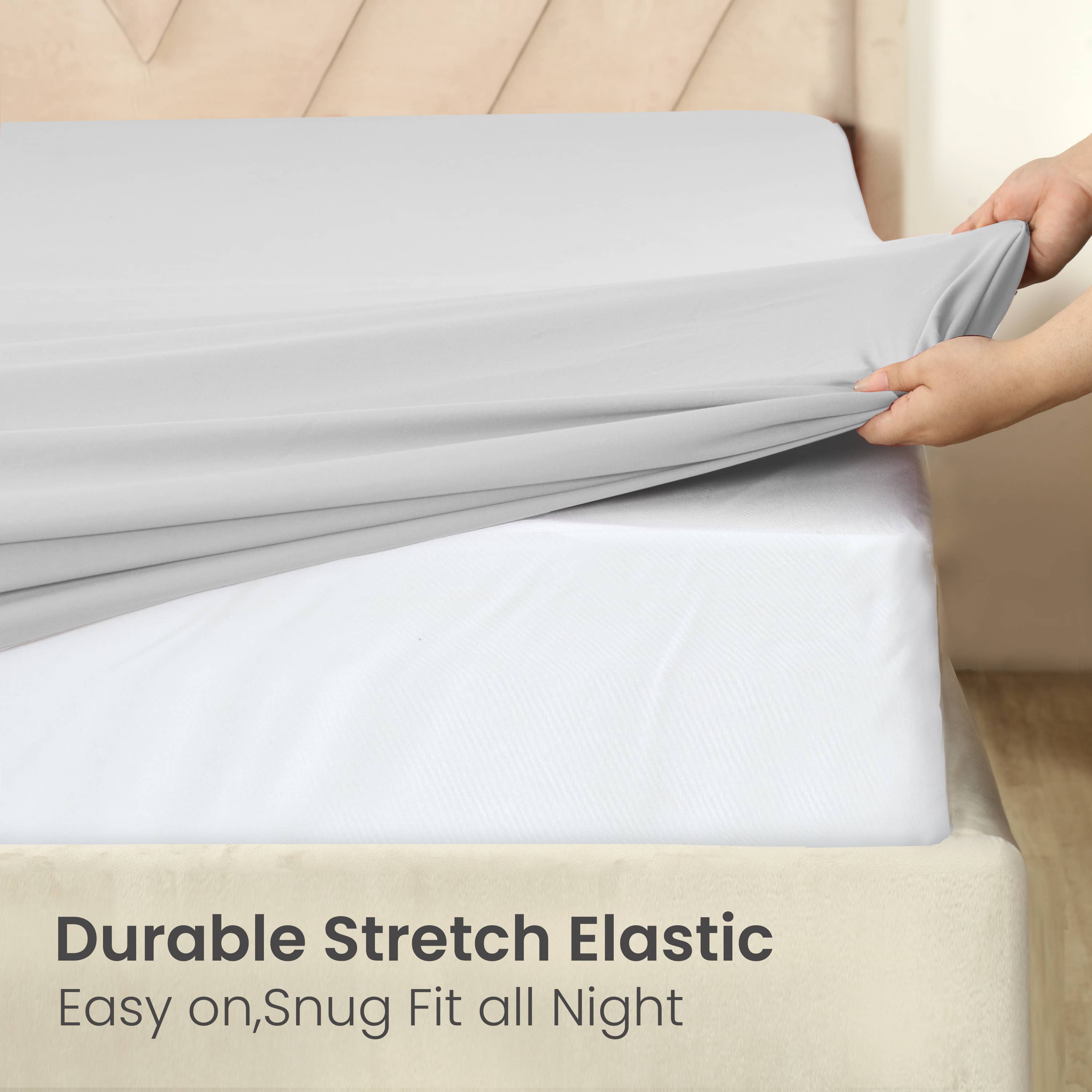 Cottonpassion_US - Vente Draps-housses - Draps-housses en microfibre douce avec bonnets extra profonds jusqu'à 40,6 cm44