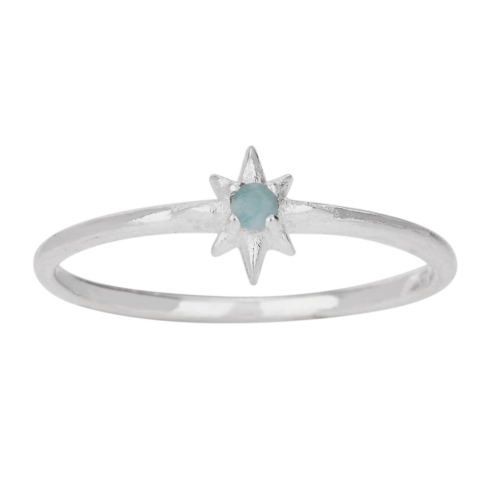 Tiger Mountain Jewelry - Wholesale Single Stone/Solitaire Ring - Chalcedony Star Sterling Silver Ring0