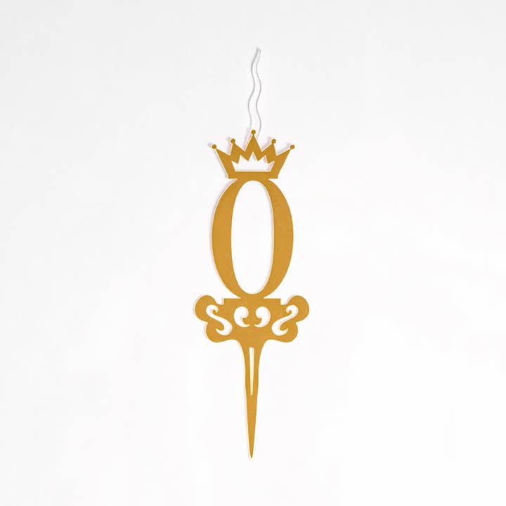 Bougie de décoration de gâteau en acrylique avec lettre « O » sans danger pour les aliments - Bougies à gâteau pour anniversaire, décoration d'anniversaire, réunions de famille, fêtes à thème, fournitures de décoration de gâteaux pour la vente par Food safe Cake Topper