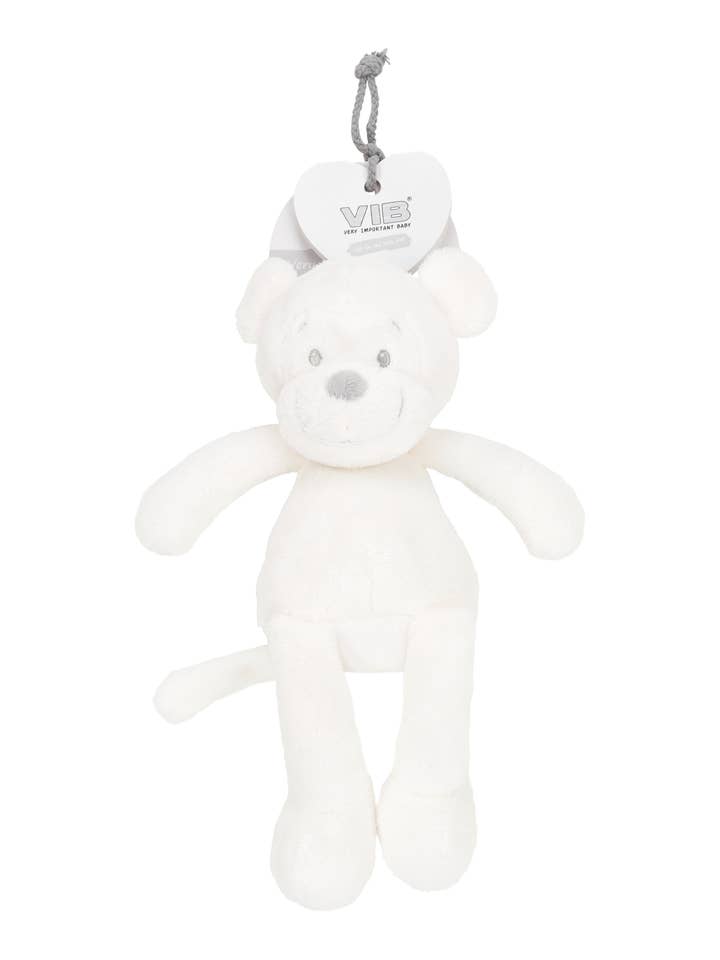 Plush Monkey with Beans 35cm 'Very Important Monkey' White for wholesale by Very Important Baby®
