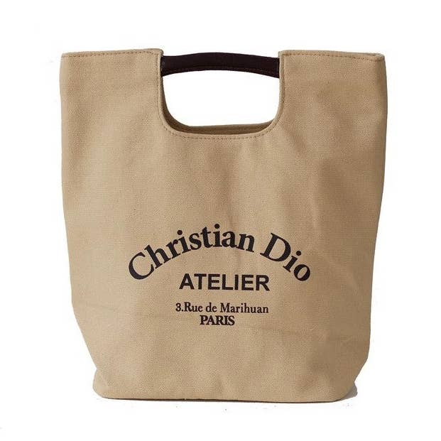 Literary Canvas Bag With Alphabet Print For Outings for wholesale by FurDecoration