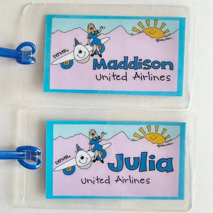 Etichette per borse dell'equipaggio di volo per la vendita all'ingrosso da parte di Nan Van Art