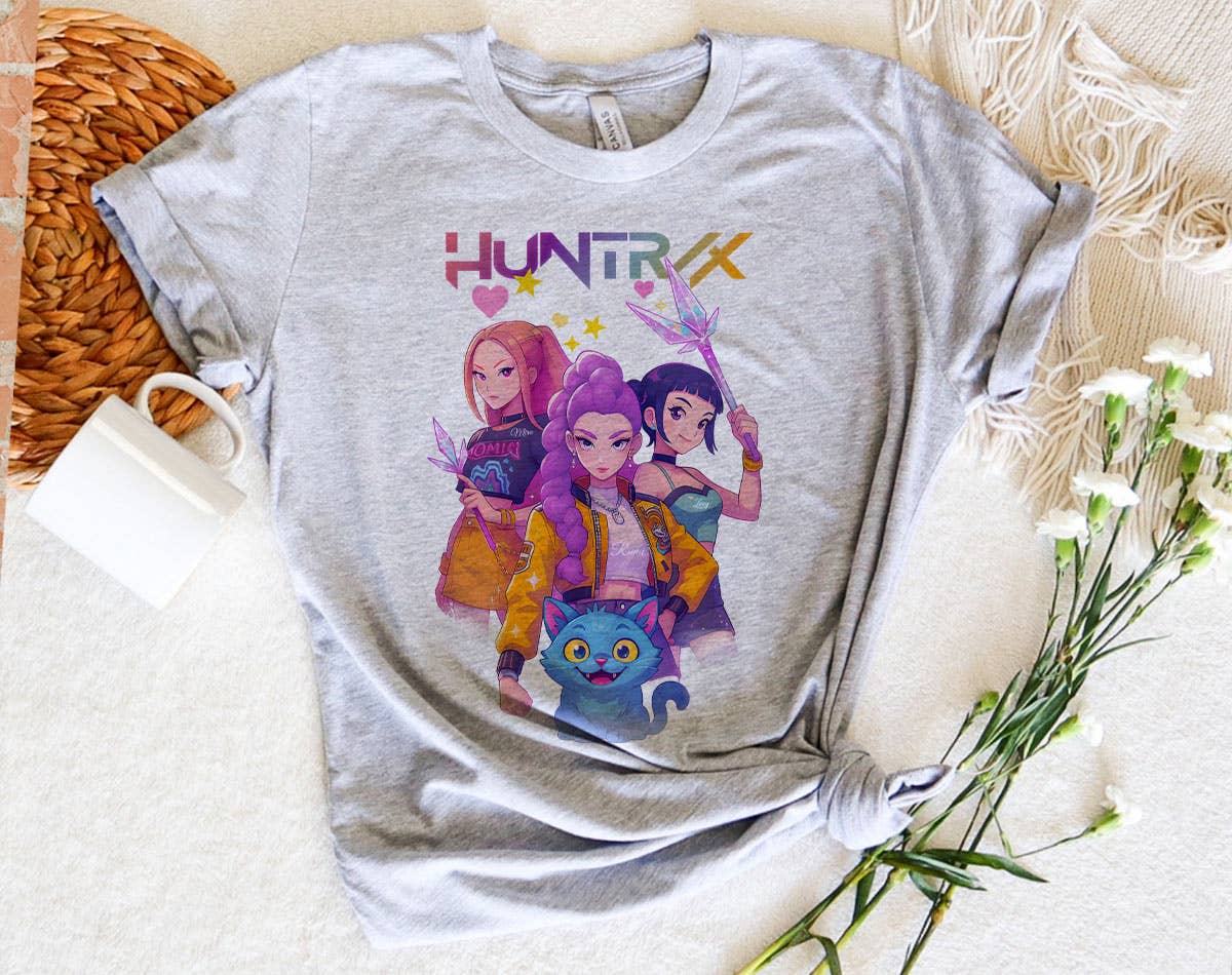 House Of Rodan - Wholesale T-Shirt (Graphic) - Women's - Huntrix Band Kpop Saja Inspired Canvas T-Shirt2