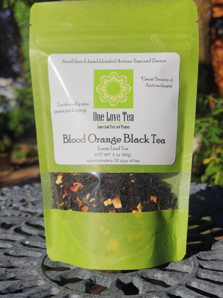 Blood Orange Black Tea 3 oz for wholesale by One Love Tea