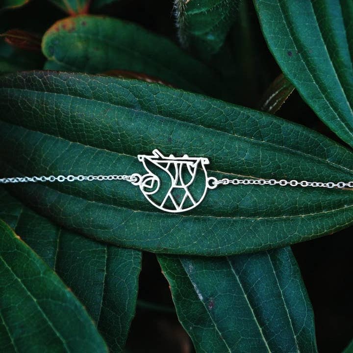 Bracelet paresseux argent avec chaîne pour la vente par Mountplane