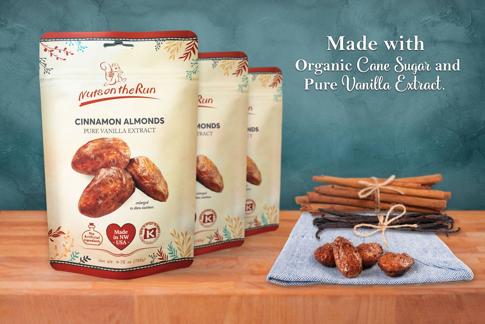 Nuts On The Run - Wholesale Nuts - Cinnamon Almonds with Pure Vanilla1