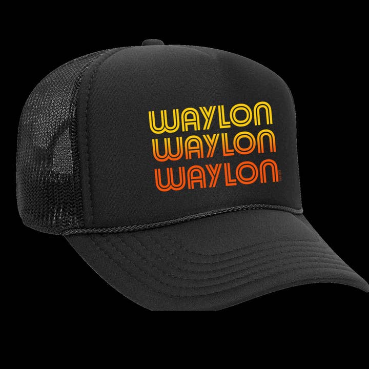 CHAPEAU DE CAMIONNEUR WAYLON NOIR pour la vente par Rodeo Hippie