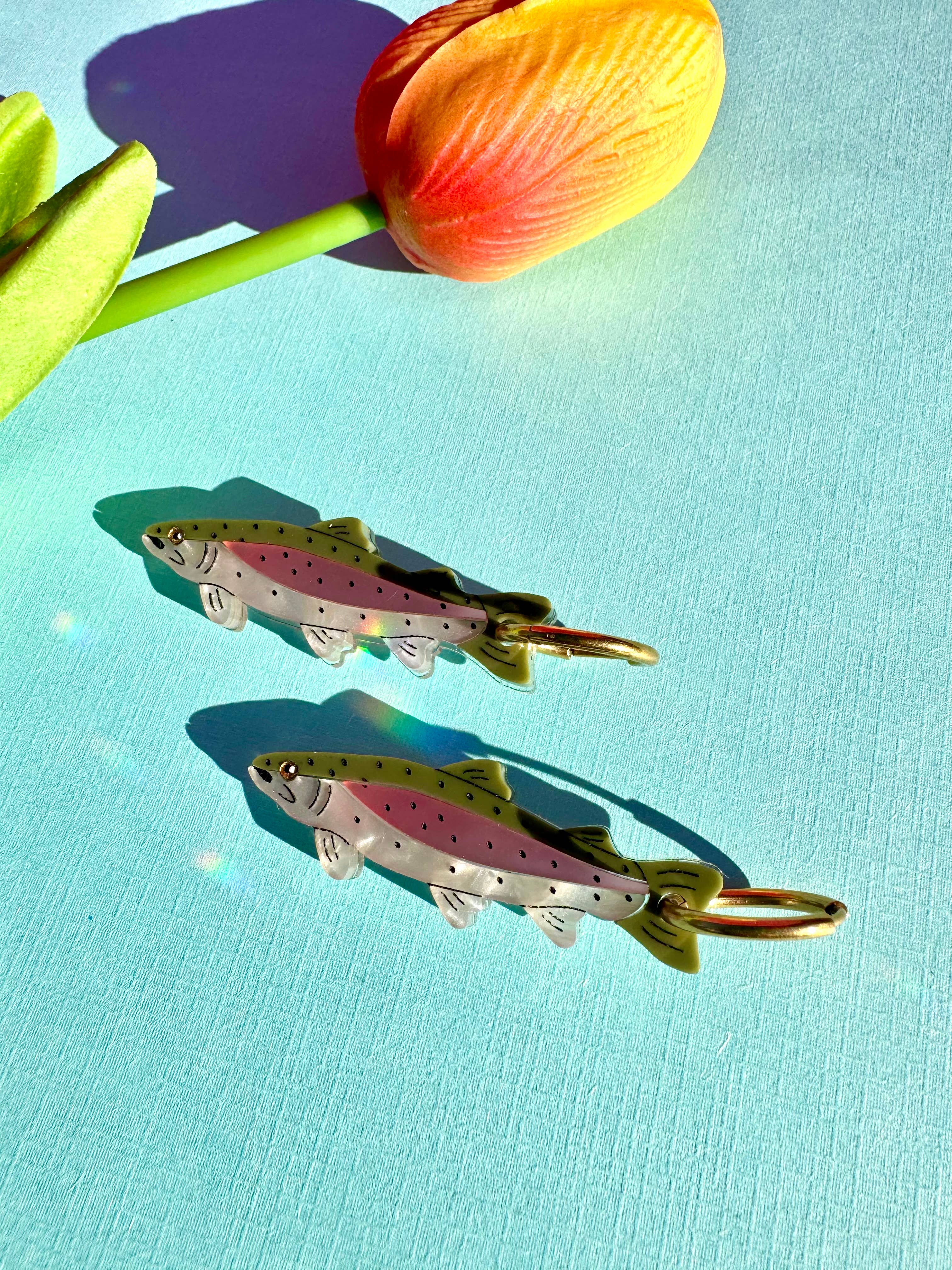 Not Picasso - Wholesale Dangle Earrings - Rainbow Trout2