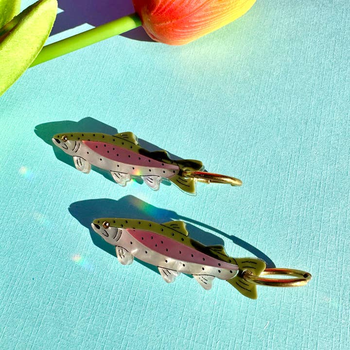 Not Picasso - Wholesale Dangle Earrings - Rainbow Trout2