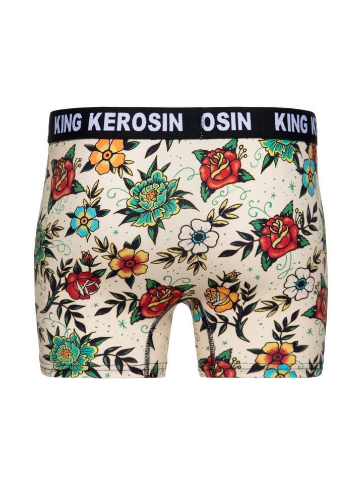 beige Boxer «Tattoo Flowers» in vendita all'ingrosso su Faire